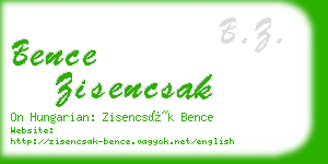 bence zisencsak business card